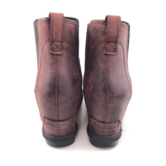 Sorel Joan Of Arctic Wedge II Cattail Chelsea Ankle Boots 9